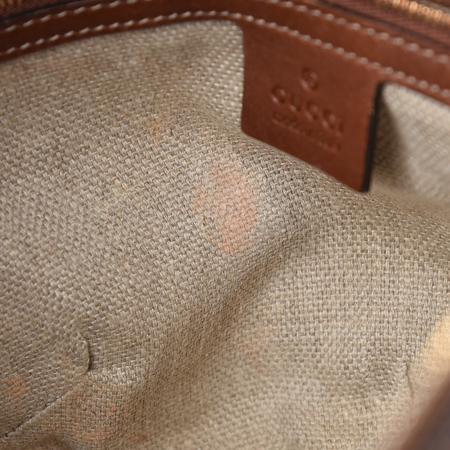 Gucci Monogram Biba Pineapple Print Hobo Brown 9 of 12