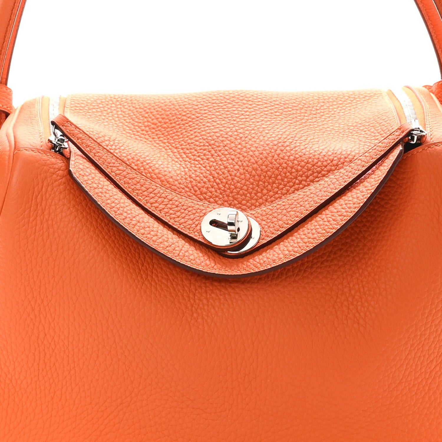 Hermes Taurillon Clemence Lindy 26 Orange 8 of 10