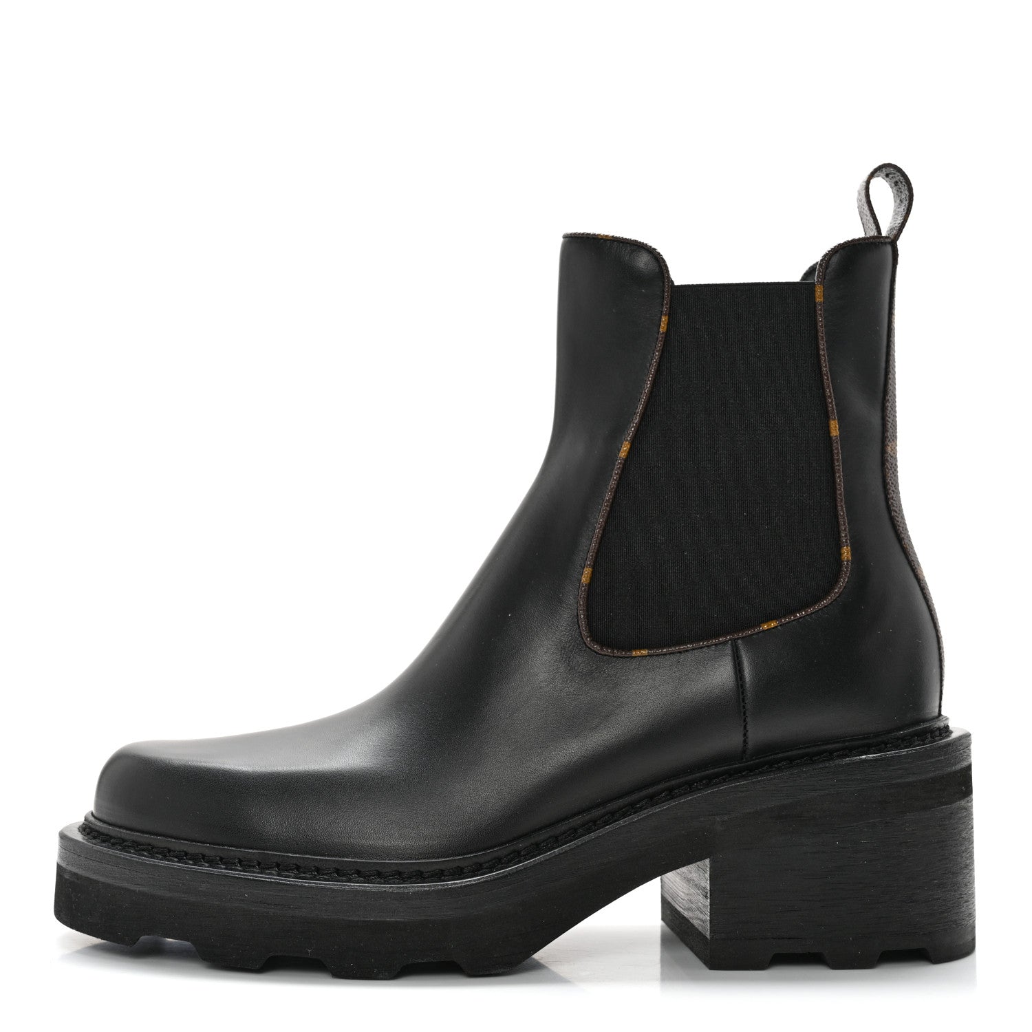 Louis Vuitton Calfskin Monogram Beaubourg Ankle Boots 39 Black 1 of 11