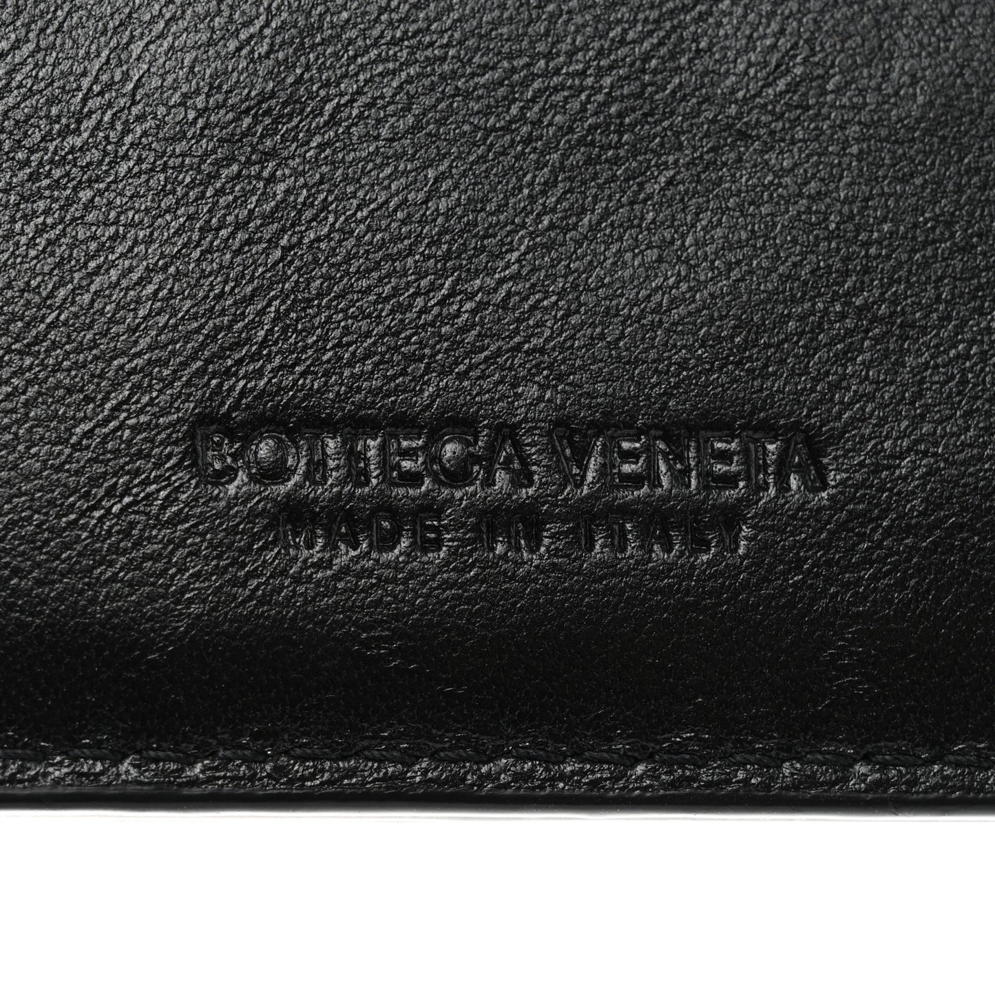 Nappa Intreccio Cassette Credit Card Holder Black