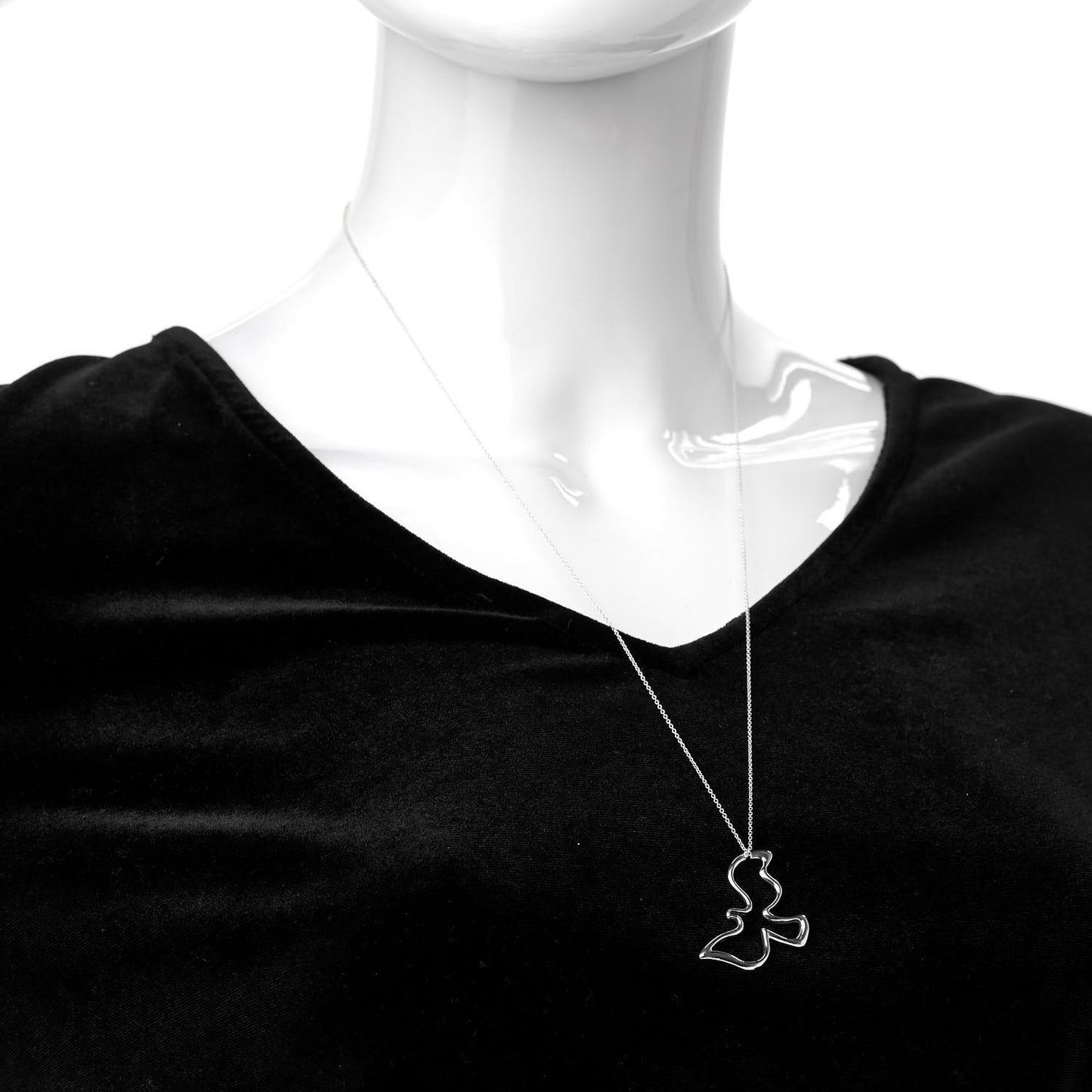Sterling Silver Paloma Picasso Dove Pendant Necklace