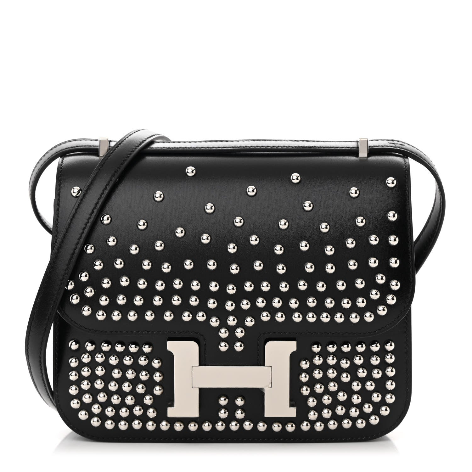 Hermes Box Studded Clouté Constance 18 Black 2 of 13