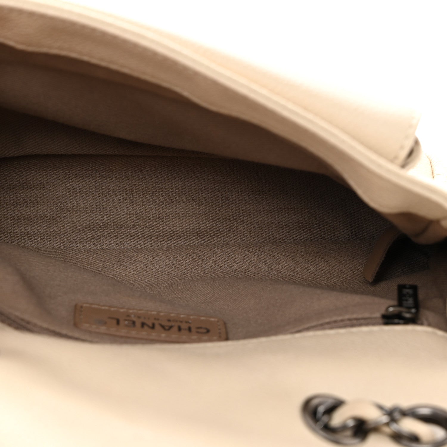 Chanel Caviar Quilted Medium Now and Forever Flap Ivory 5 of 13