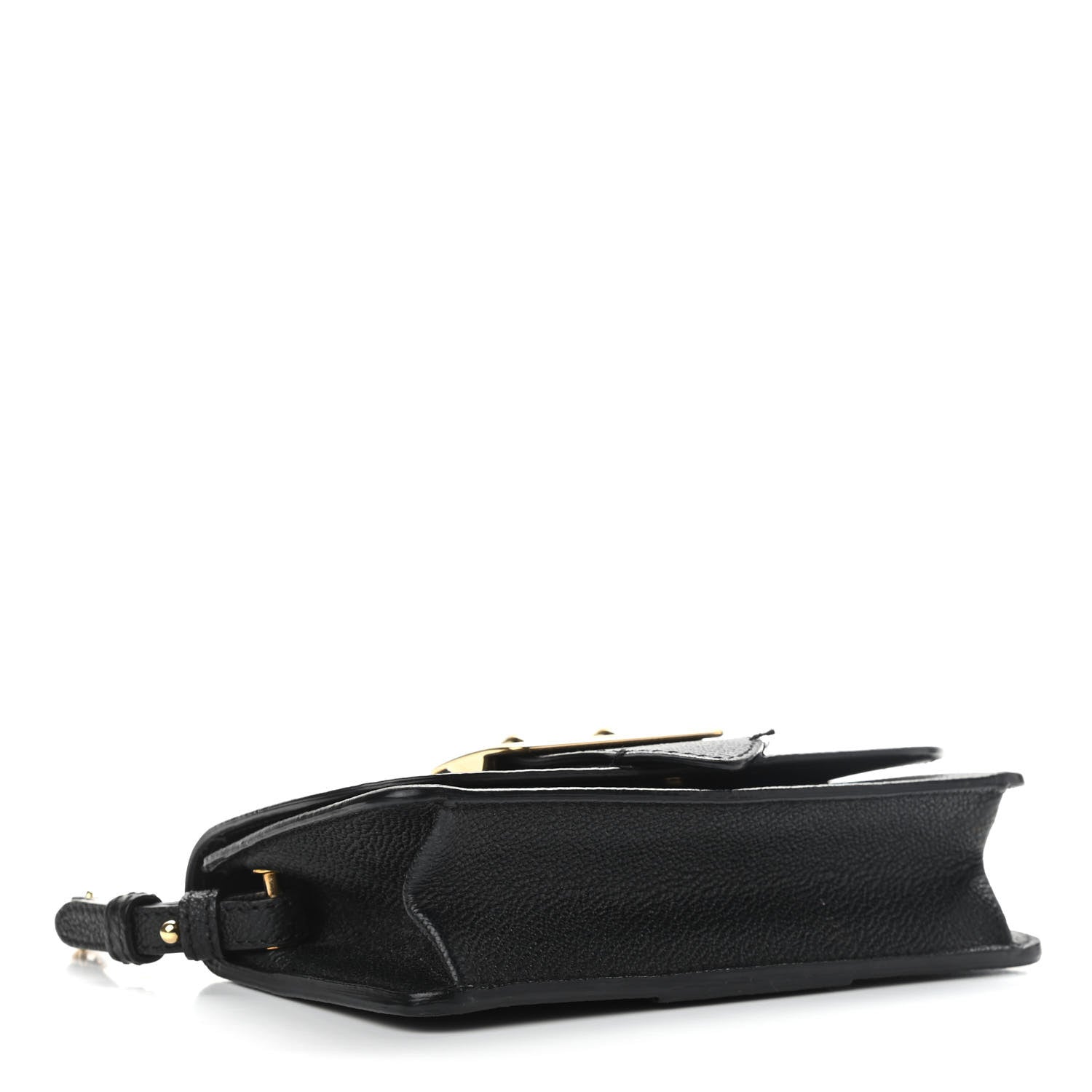 Burberry Grainy Calfskin House Check Small Buckle Bag Black 4 of 11