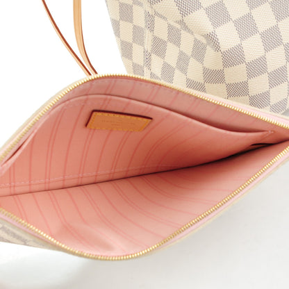 Louis Vuitton Damier Azur Neo Neverfull MM Rose Ballerine 10 of 10