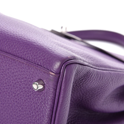 Hermes Taurillon Clemence Kelly Retourne 35 Ultraviolet 32 of 34