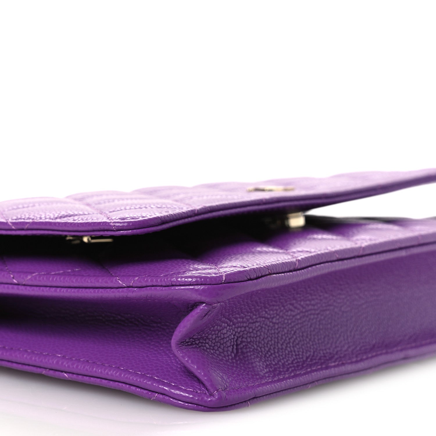 Chanel Caviar Quilted Wallet On Chain WOC Purple 10 of 14