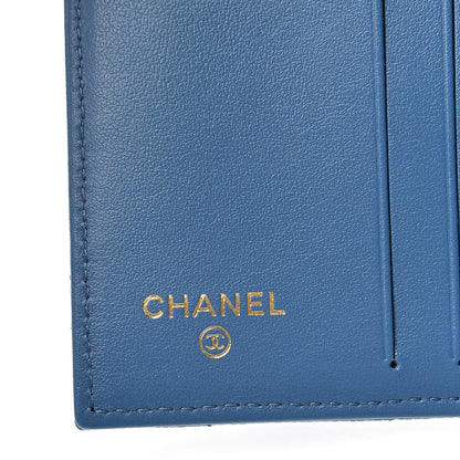 Chanel Caviar Quilted Card Holder Wallet Blue 6 of 9