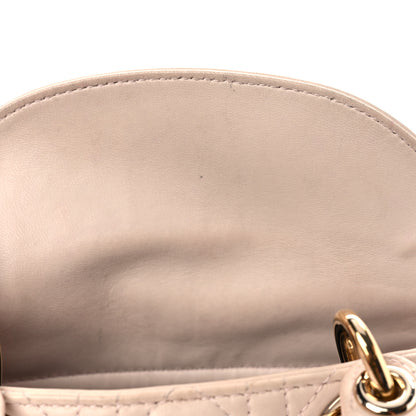Christian Dior Lambskin Cannage Mini Lady Dior Rose Poudre 12 of 19