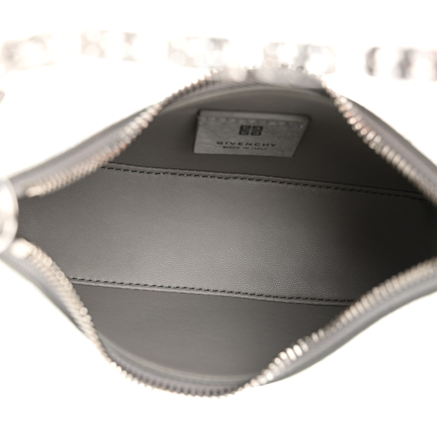 Metallic Calfskin Mini Moon Cut Out Shoulder Bag Silver