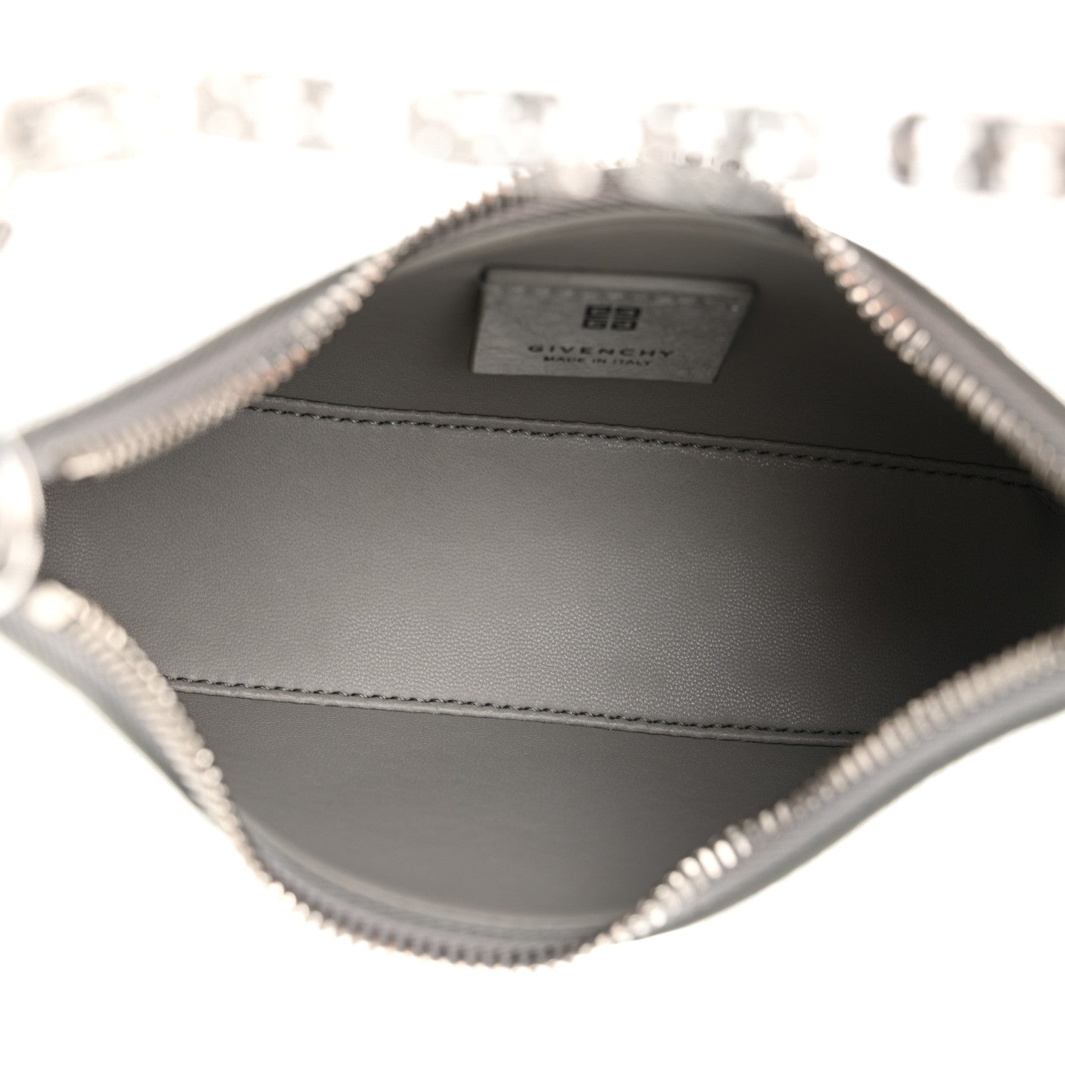 Givenchy Metallic Calfskin Mini Moon Cut Out Shoulder Bag Silver 5 of 10