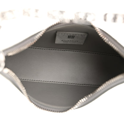 Givenchy Metallic Calfskin Mini Moon Cut Out Shoulder Bag Silver 5 of 10