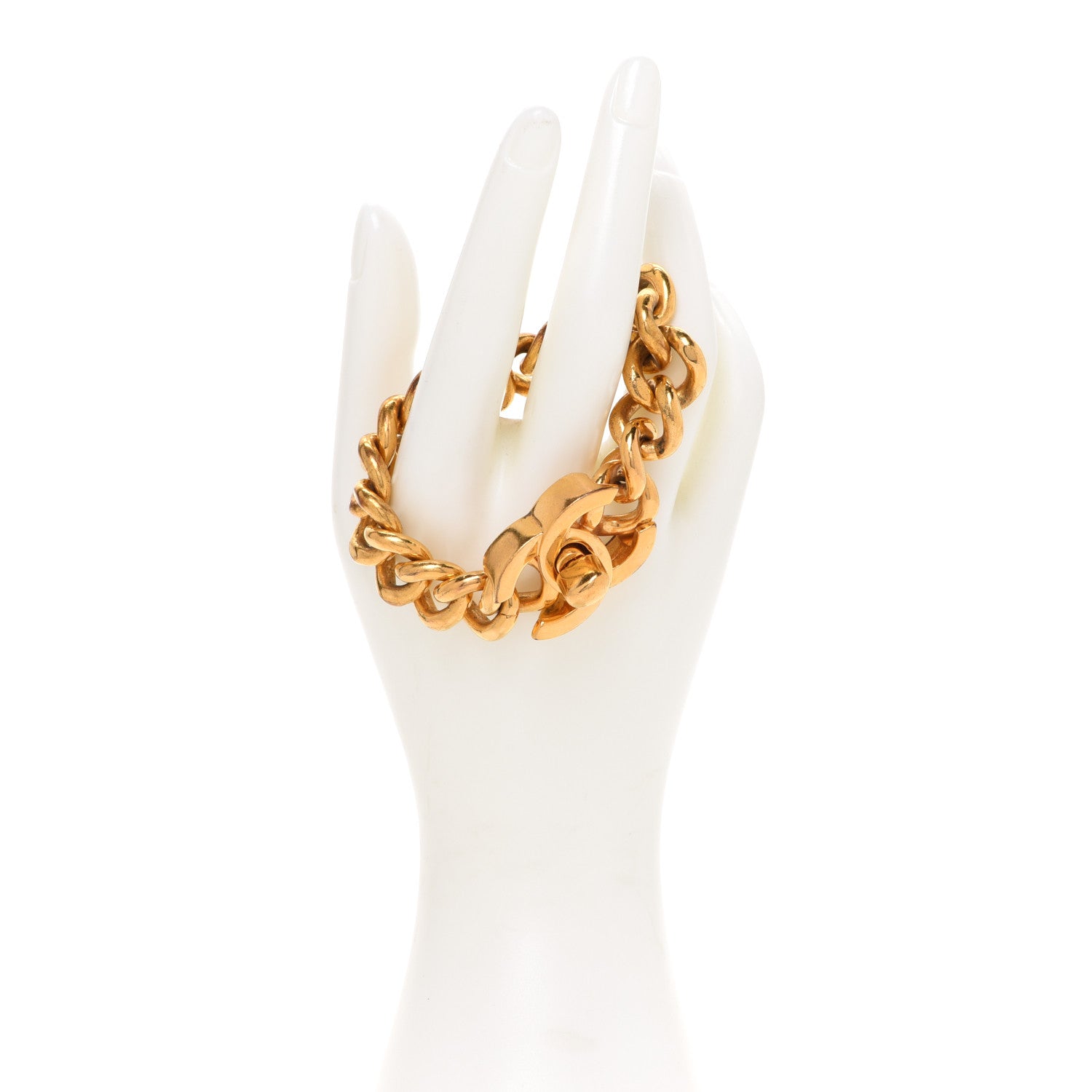 Chanel Metal CC Turnlock Bracelet Gold 2 of 5