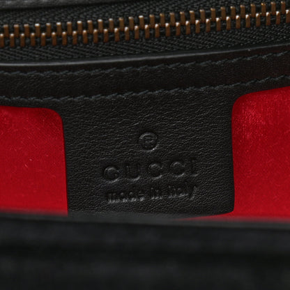 Gucci Velvet Matelasse Small GG Marmont Shoulder Bag Black 6 of 11