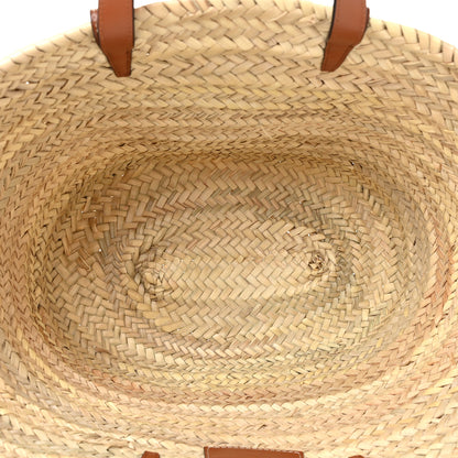Celine Raffia Calfskin Triomphe Medium Panier Tan 7 of 10