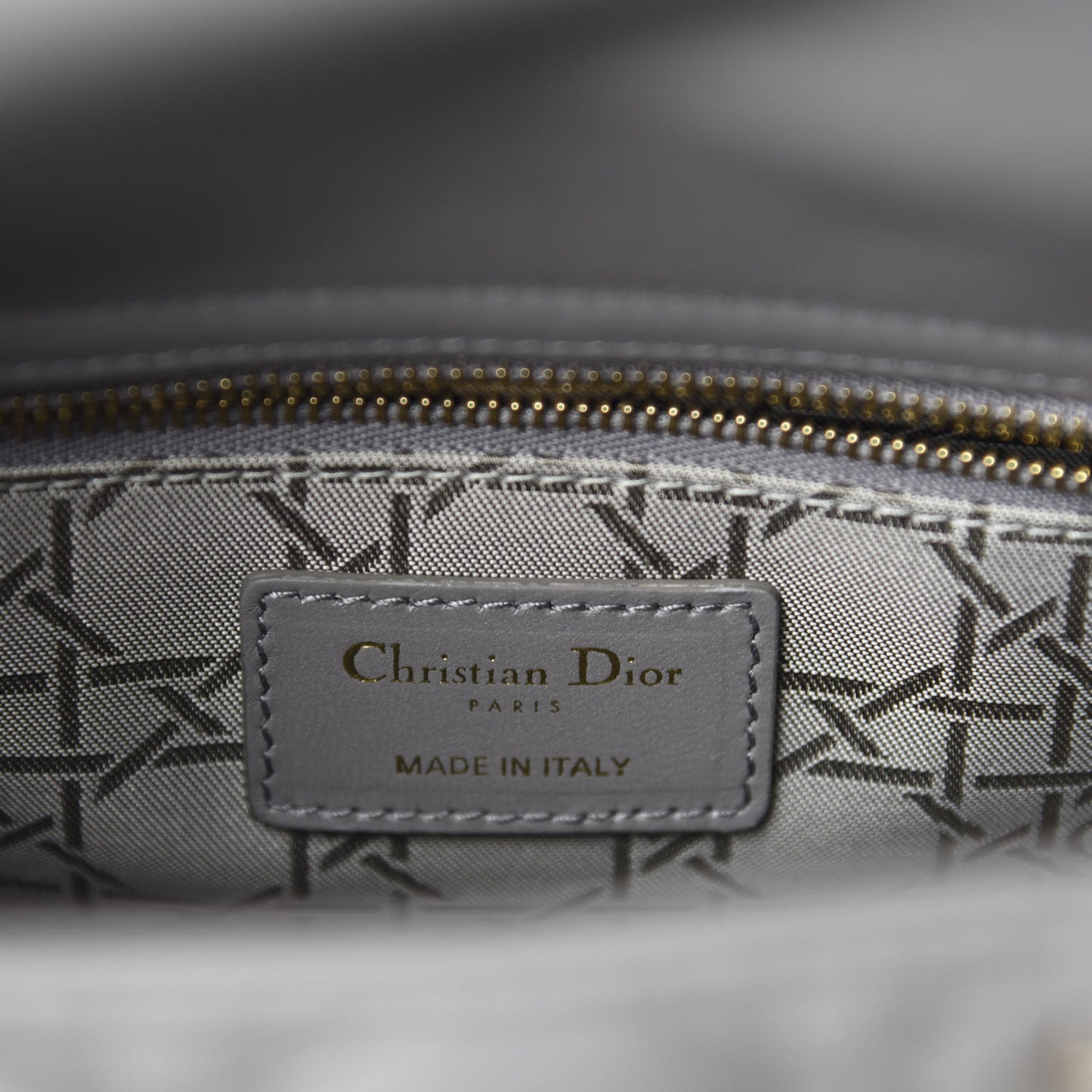 Lambskin Cannage Small My ABCDior Lady Dior Grey