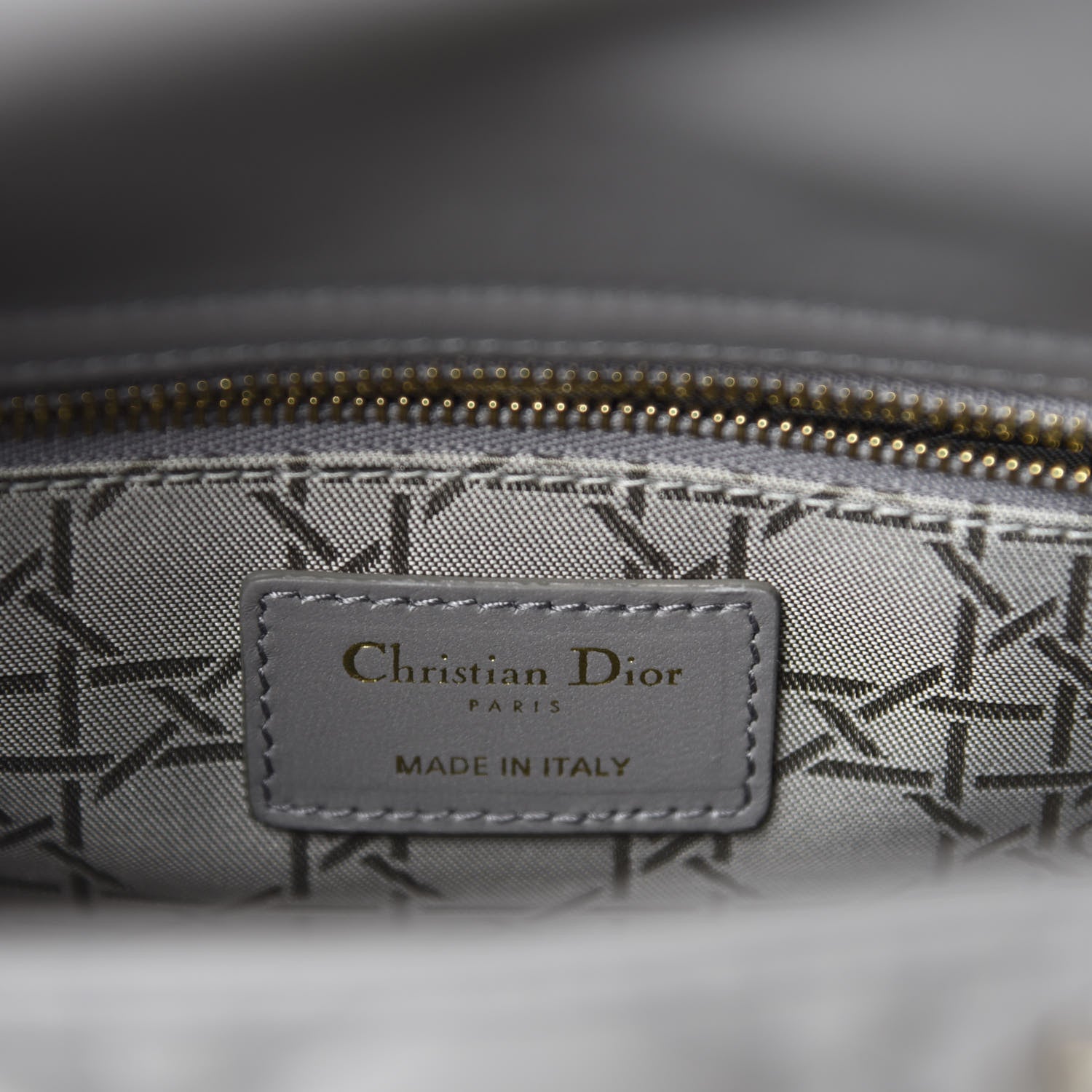 Christian Dior Lambskin Cannage Small My ABCDior Lady Dior Grey 8 of 11