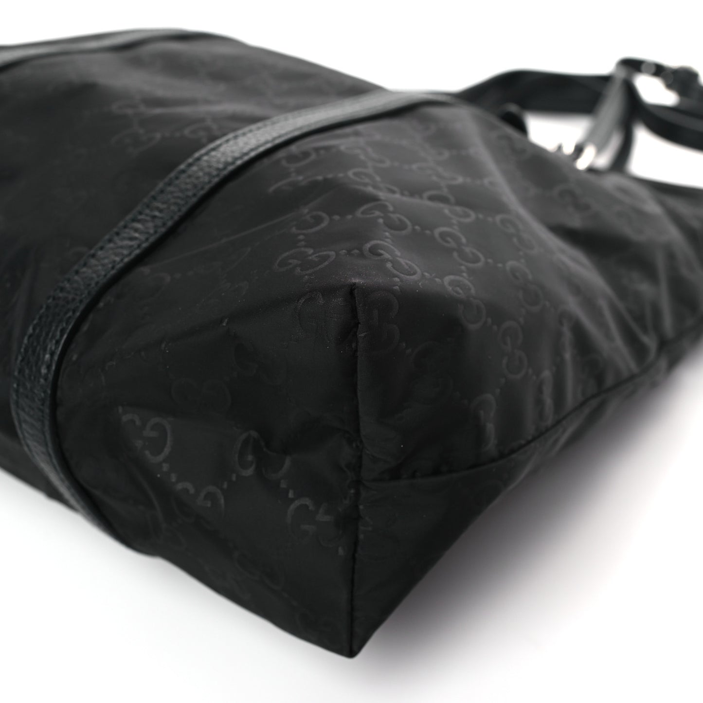 Nylon Monogram Medium Vertical Tote Black
