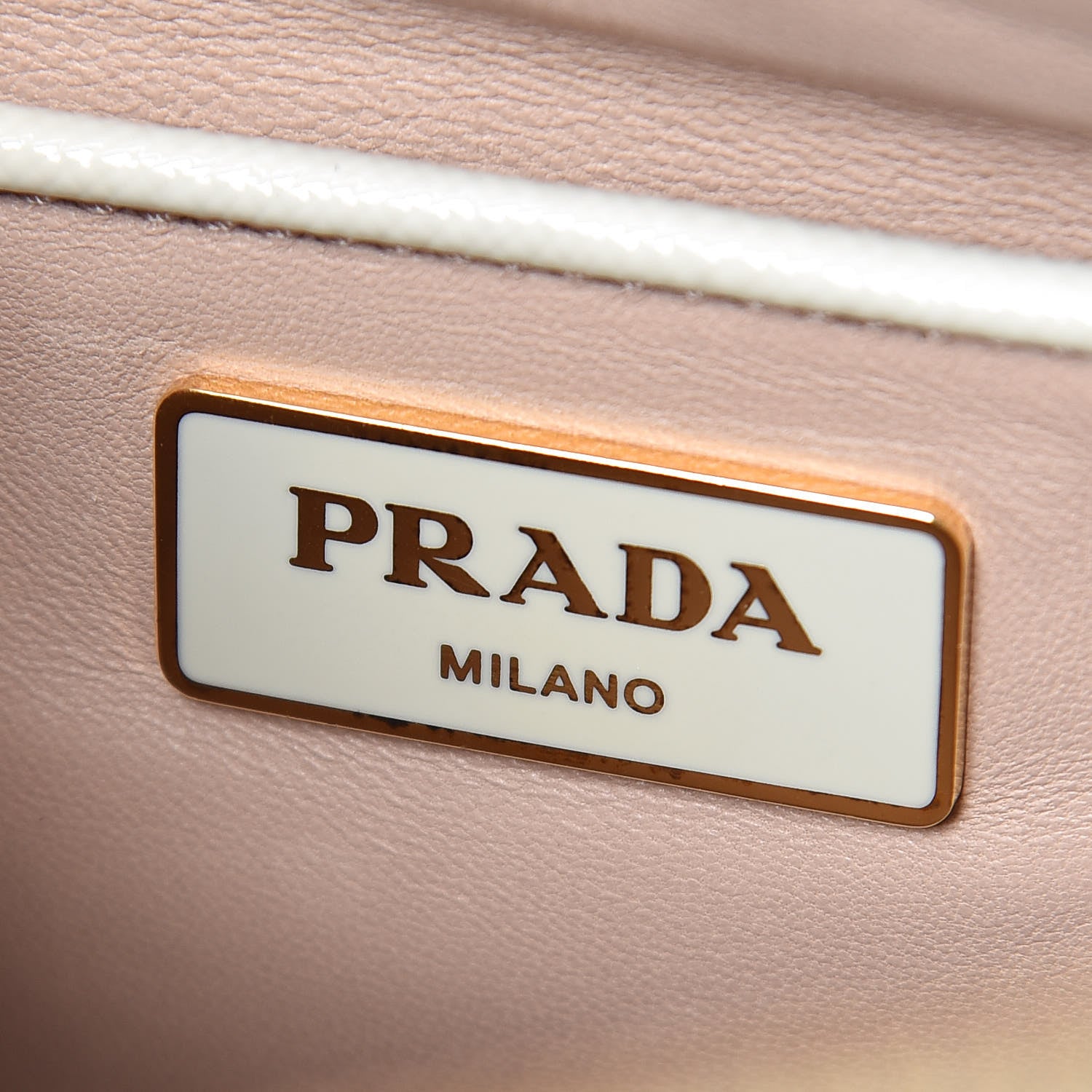 Prada Saffiano Vernice Crystal Pyramid Bag Talco 6 of 17