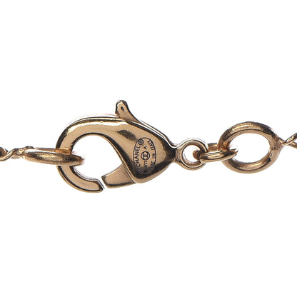Chanel Bead CC Pendant Necklace Blue Gold 4 of 4