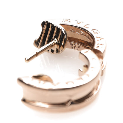 Bulgari 18K Rose Gold Small B.Zero1 Hoop Earrings 6 of 6