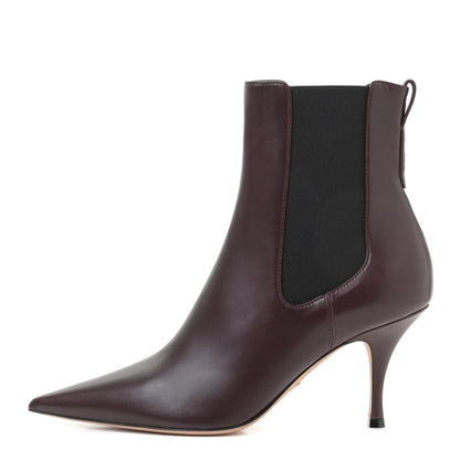 Christian Dior Lambskin District Ankle Boots 38 Rouge Noir 1 of 11