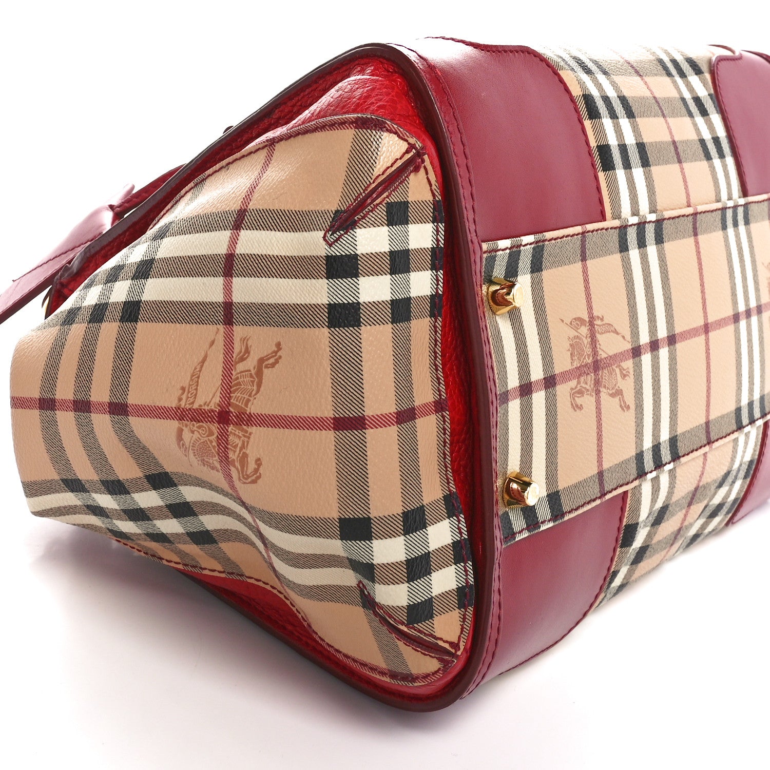 Burberry Haymarket Check Colours Small Gladstone Military Red 9 of 10