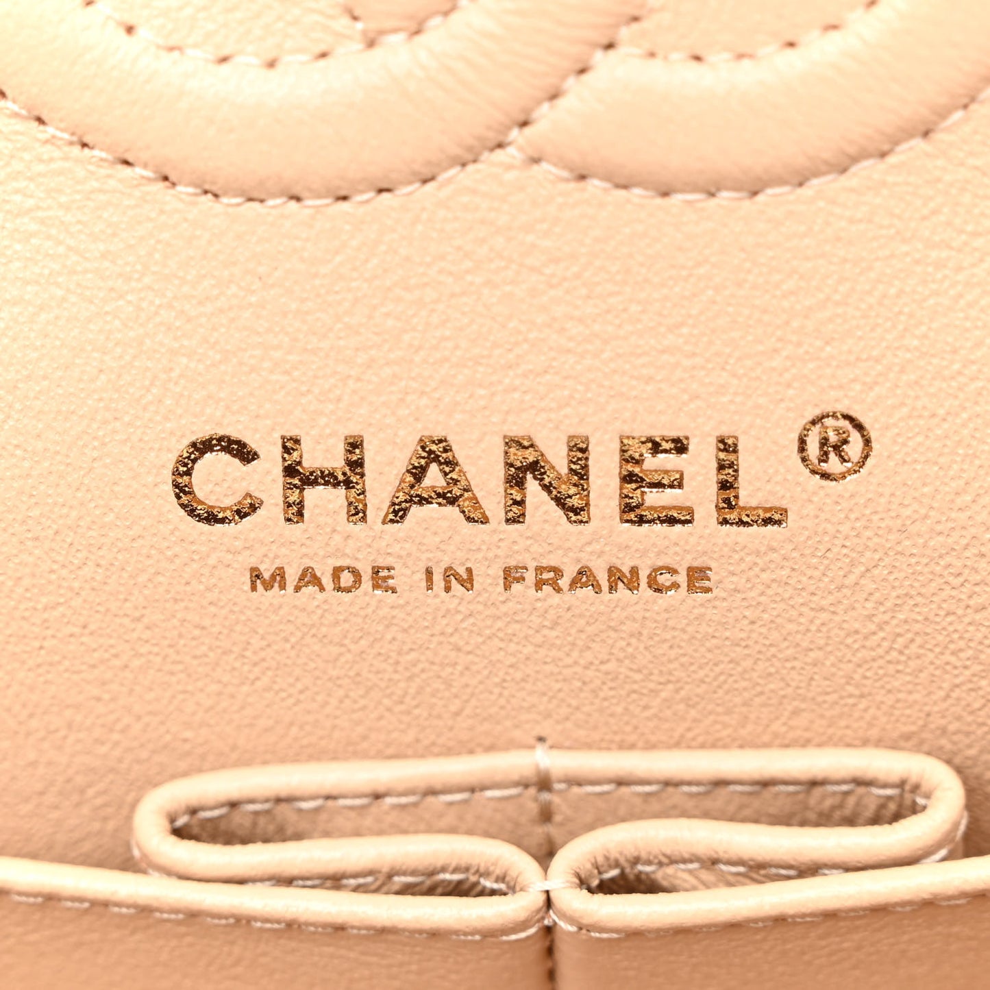 Caviar Quilted Small Double Flap Beige