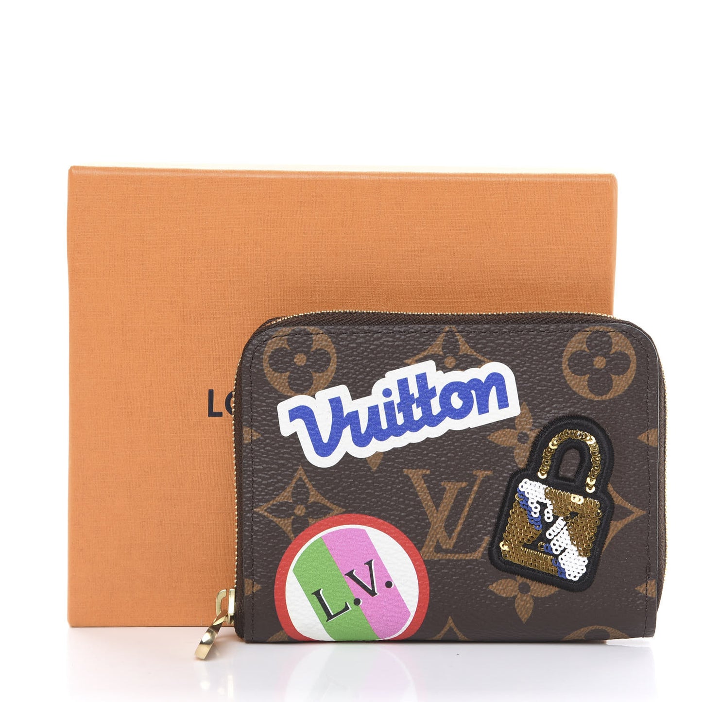 Monogram Travel Stickers Zippy Coin Purse