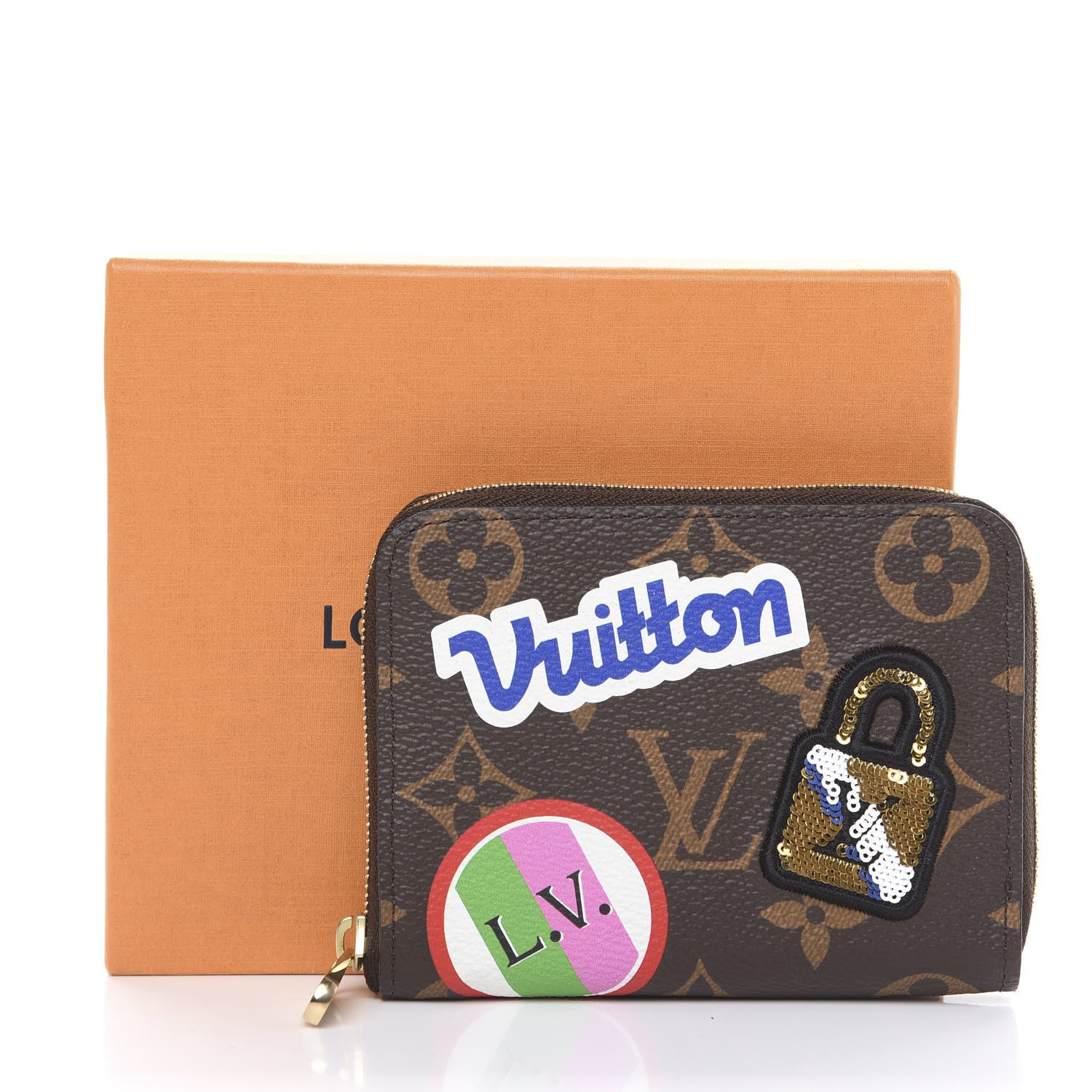 Louis Vuitton Monogram Travel Stickers Zippy Coin Purse 8 of 9