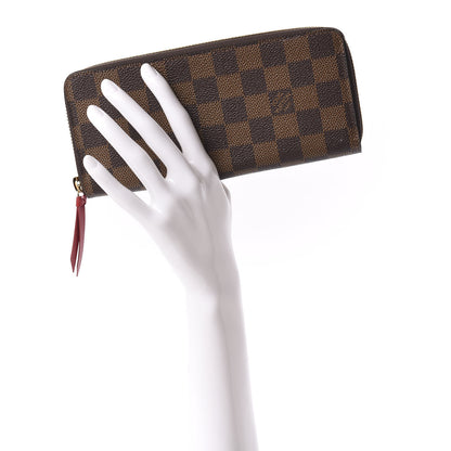 Louis Vuitton Damier Ebene Clemence Wallet Cherry 2 of 10