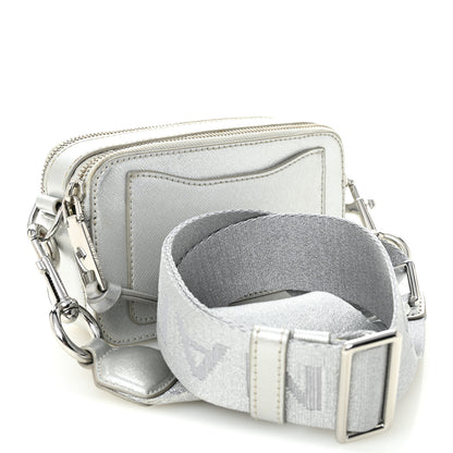 Marc Jacobs Metallic Saffiano Small Snapshot Camera Bag Silver 3 of 12