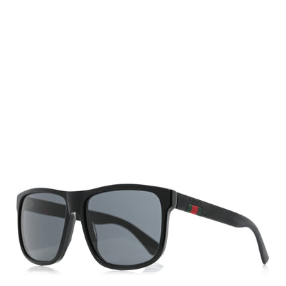 Gucci Web Square Frame GG0010S Sunglasses Black 1 of 8