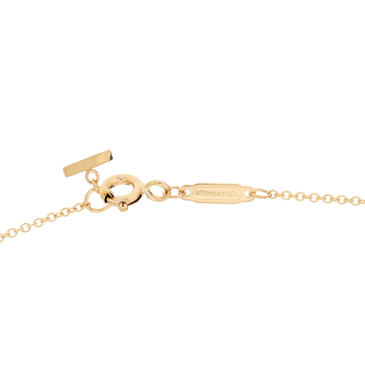 18K Yellow Gold Small T Smile Pendant Necklace