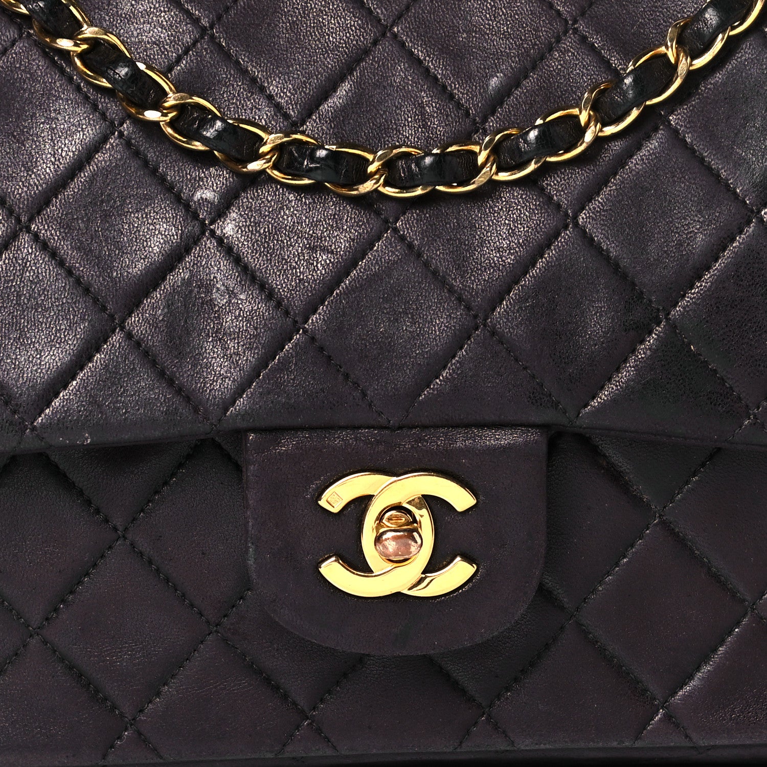 Chanel Lambskin Quilted Small Double Flap Black 9 of 18