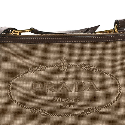 Prada Jacquard Logo Flat Crossbody Bag Corda Bruciato 9 of 11