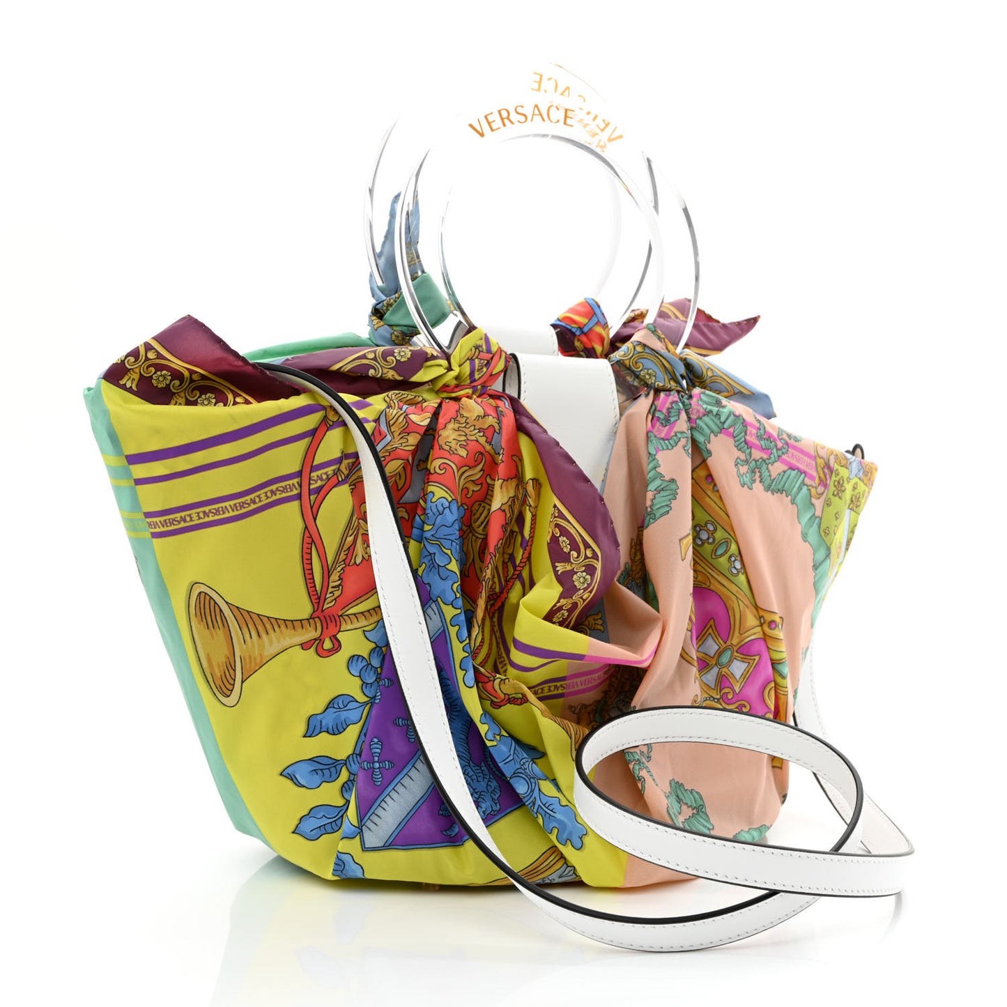 Raffia Silk Basket Bag Multicolor
