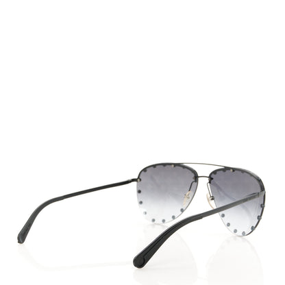 Louis Vuitton Monogram The Party Aviator Gradient Z0973U Sunglasses Black 4 of 9