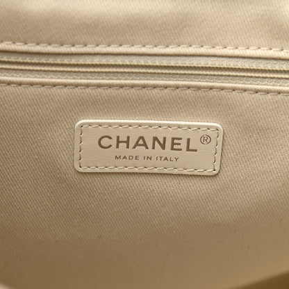 Chanel Mixed Fibers Calfskin Medium Deauville Tote Beige 5 of 9