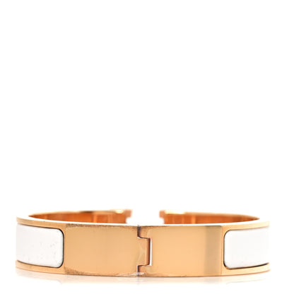 Hermes Enamel Narrow Clic Clac H Bracelet PM White 3 of 5