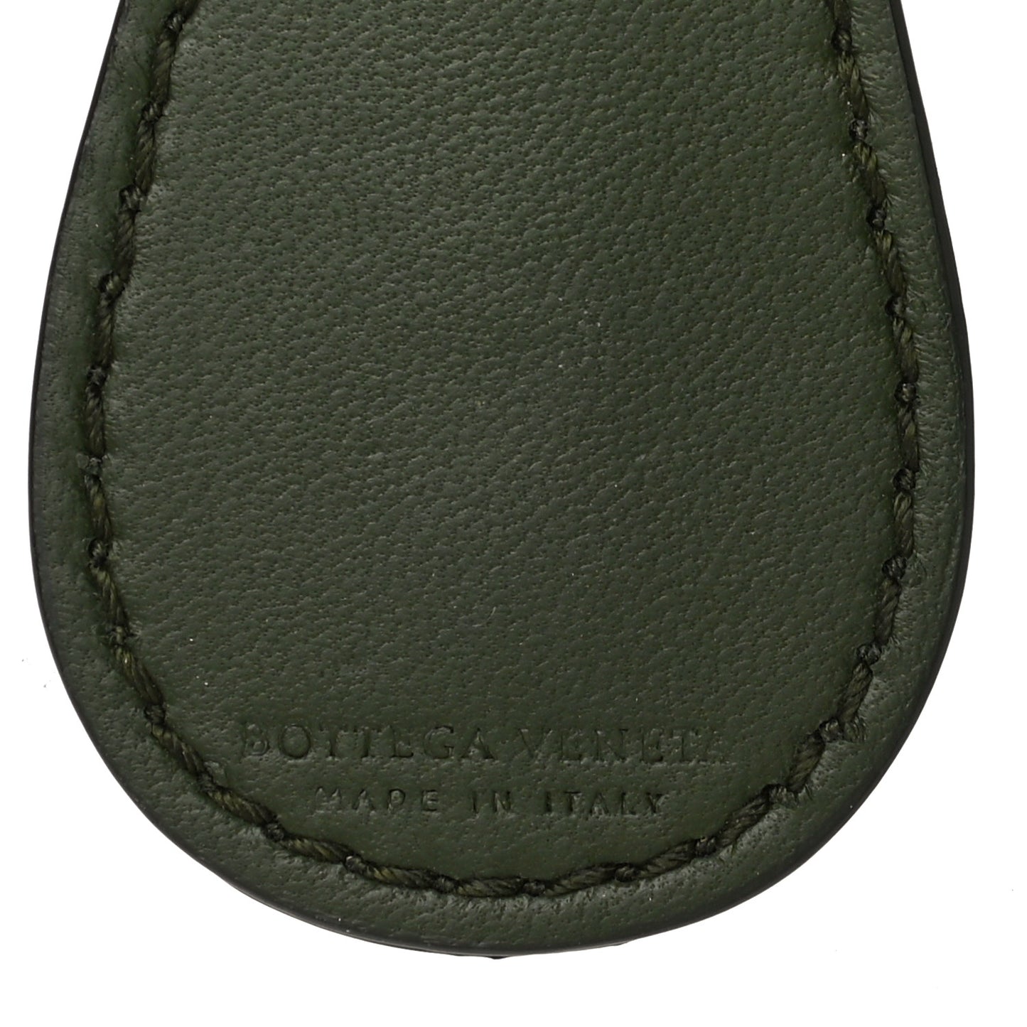 Nappa Intrecciato Key Ring Dark Green