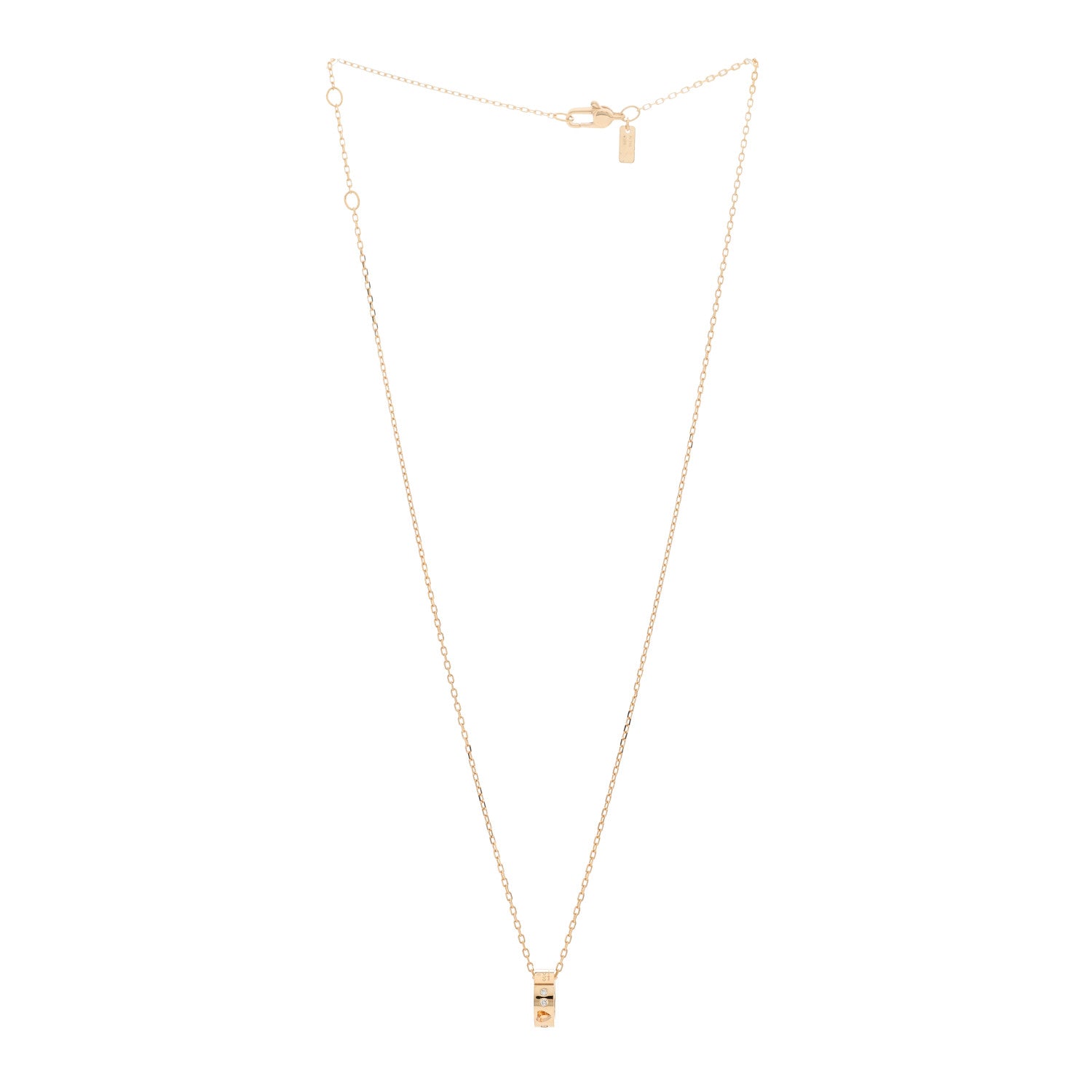 Gucci 18K Rose Gold Diamond Icon Amore Pendant Necklace 3 of 6