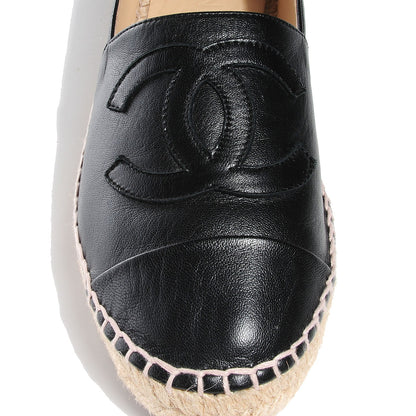Chanel Lambskin CC Espadrilles 39 Black 9 of 9
