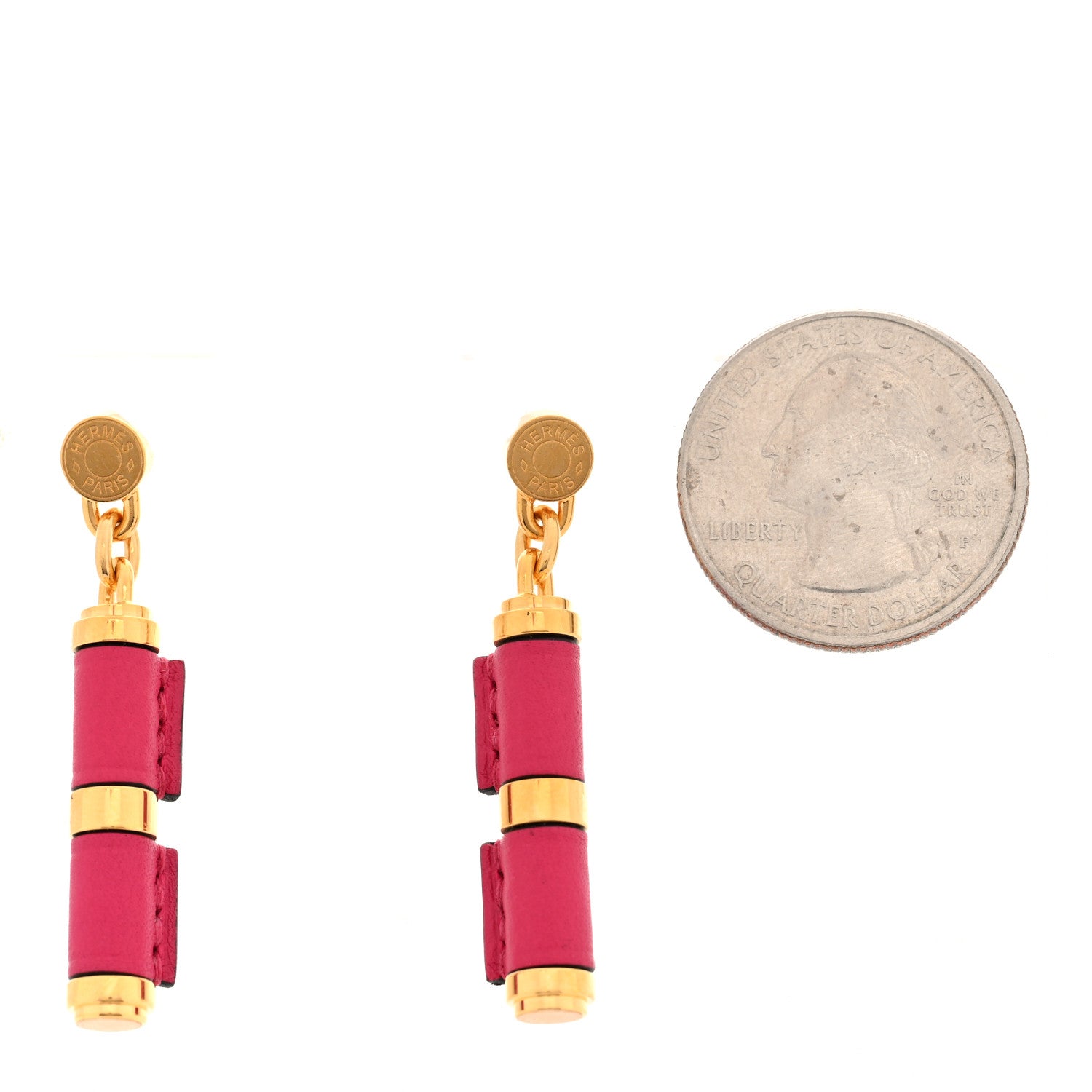 Hermes Swift PM Charniere Earrings Rose Mexico 2 of 4
