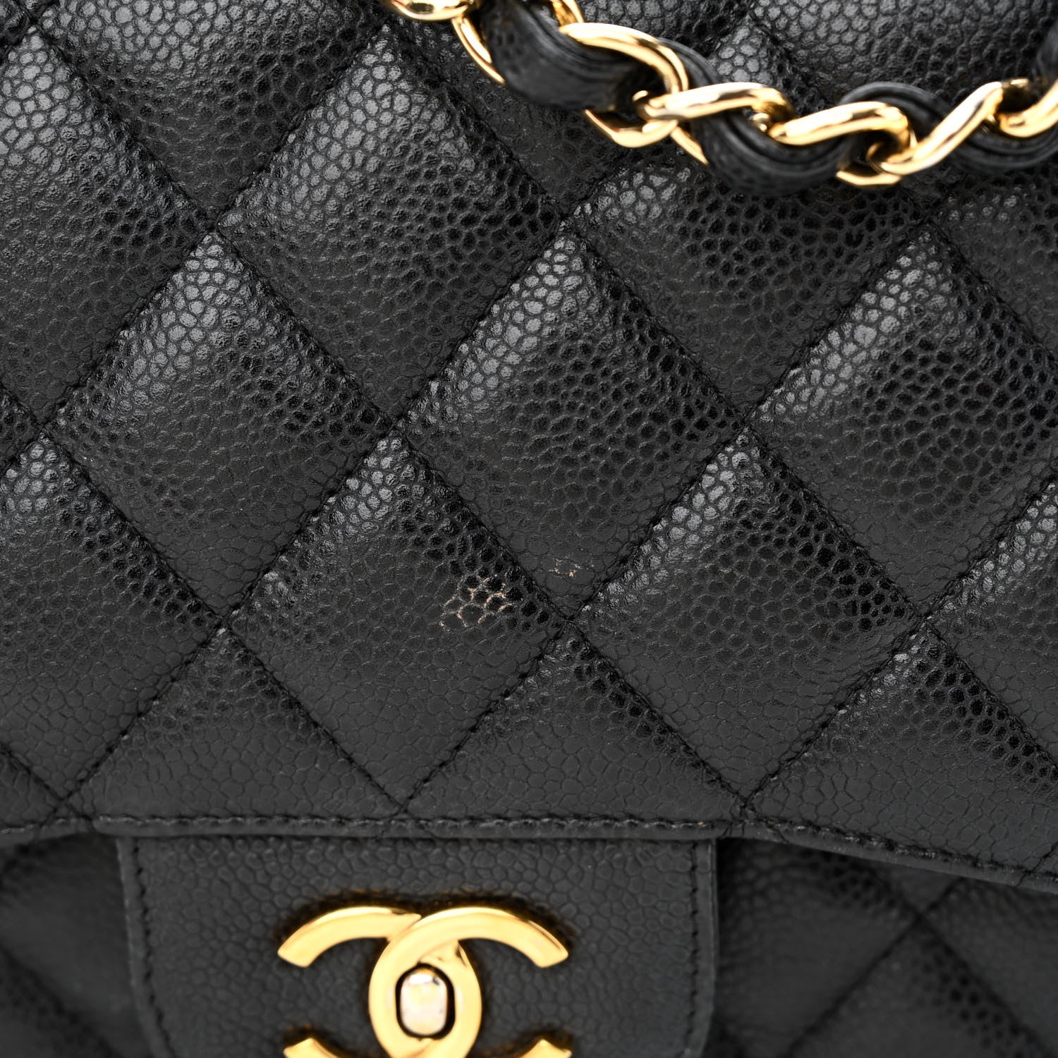 Chanel Caviar Quilted Jumbo Double Flap Black 13 of 19