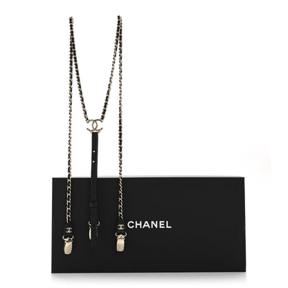 Chanel Calfskin CC Chain Suspenders M Black 4 of 4
