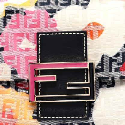 Fendi Zucchino Vitello Floral Mini Forever Mini Mama Baguette Beige Multicolor 8 of 10