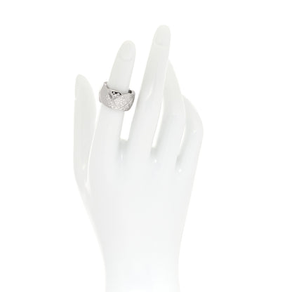 Chanel 18K White Gold Diamond Large Coco Crush Ring 49 5 2 of 4