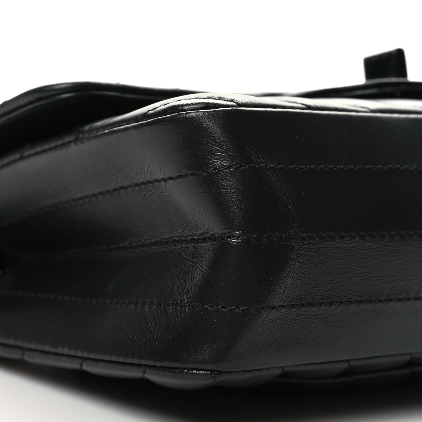 Aged Calfskin Chevron Quilted 2.55 Reissue Mini Flap So Black