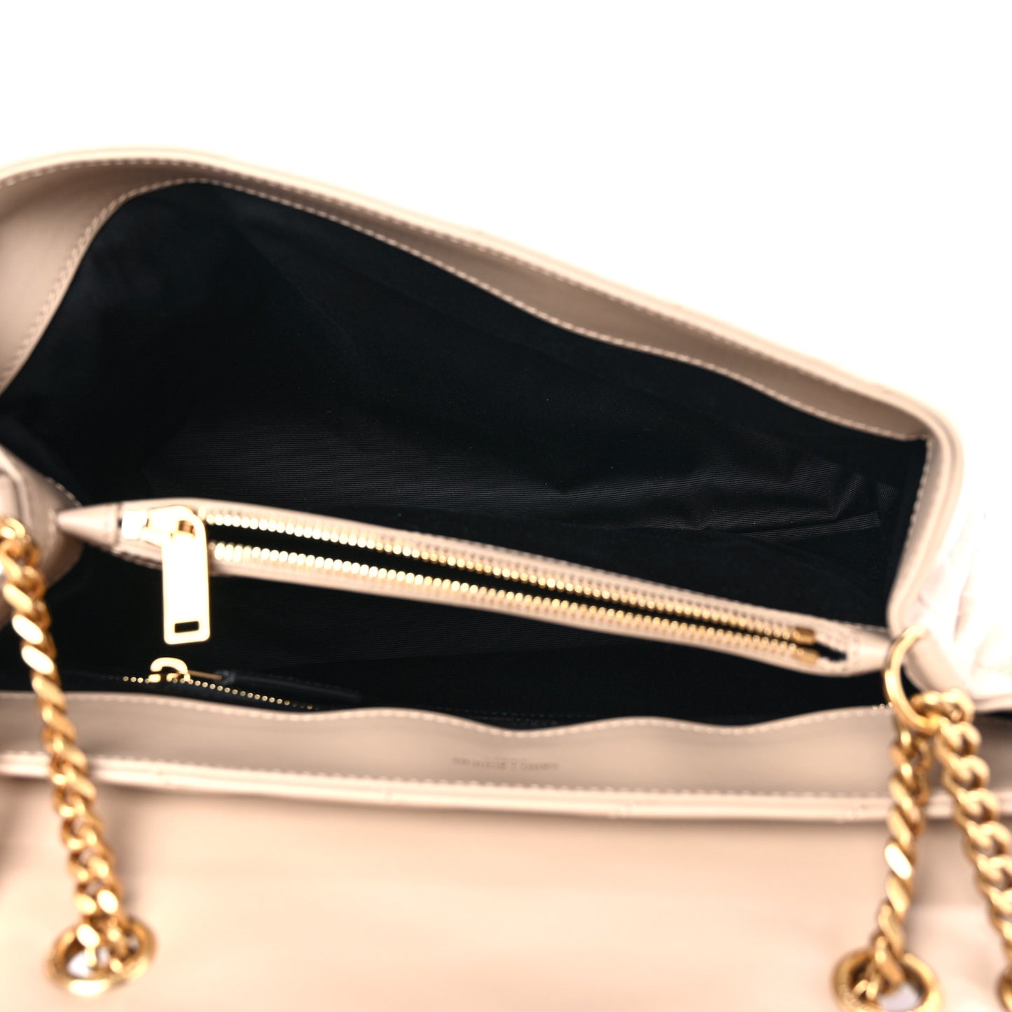 Calfskin Y Quilted Monogram Medium Loulou Chain Satchel Dark Beige